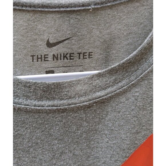 Nike Men’s XL Dri-Fit Performance T-Shirt – Grey Crew Neck Short Sleeve Training - Picture 4 of 6